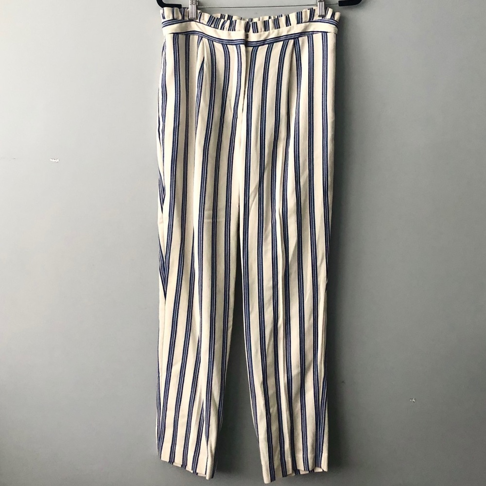 Express Ankle High-Rise 10R Striped Pants